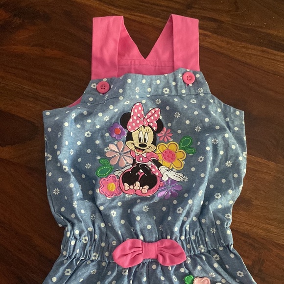 Disney Floral Polkadot Minnie Mouse Romper - Picture 2 of 8